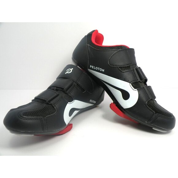 Peloton Cycling Shoes Size EU 40 US Men's 9 US Woman's 7 W/Cleat - Black/Red - Picture 6 of 11